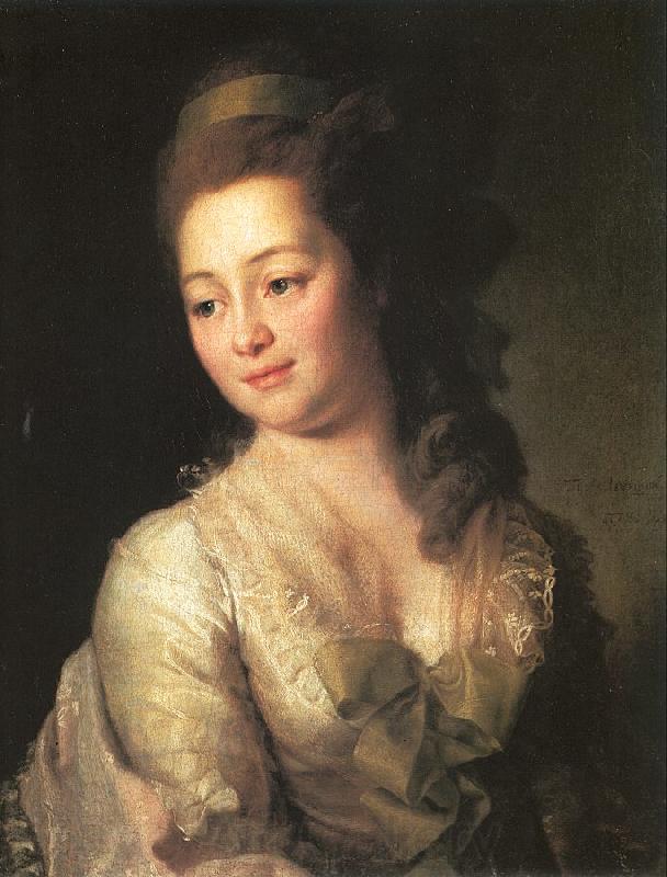 Levitsky, Dmitry Portrait of Maria Dyakova Norge oil painting art